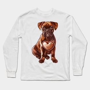 Valentine Boxer Shaped Chocolate Long Sleeve T-Shirt